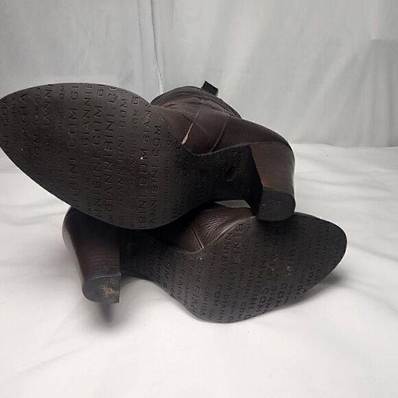 Gianni Bini Tall Knee High Brown Leather Women's Boots Size 6 - Picture 9 of 10